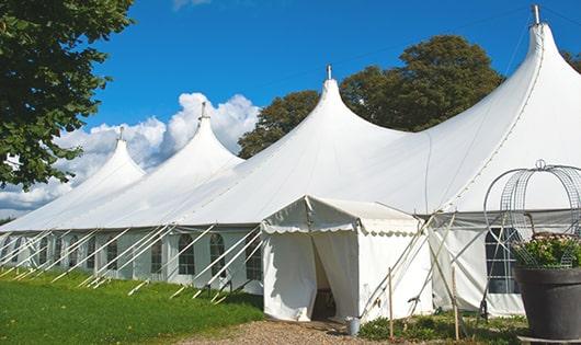 portable toilets arranged for a event, providing quick and easy access for attendees in Center Line MI